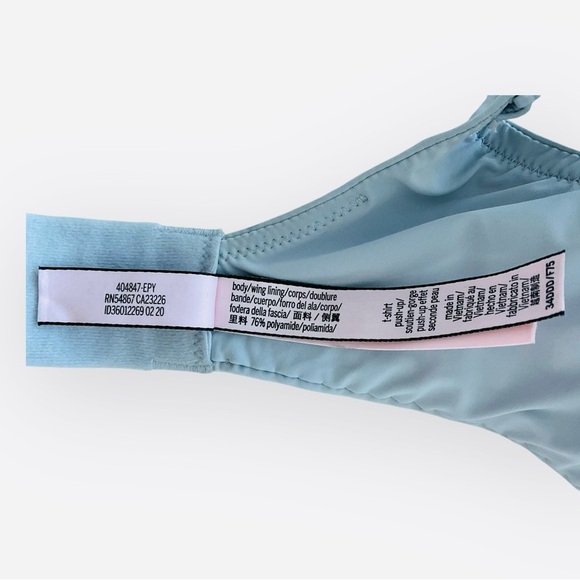 Victoria’s Secret 34DDD T-Shirt Denim Push Up Full Coverage Bra Bikini Top - Picture 5 of 6